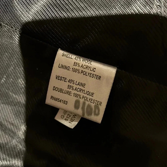 Calvin Klein black tweed Wool Pea Coat Sz 10 - Picture 9 of 17